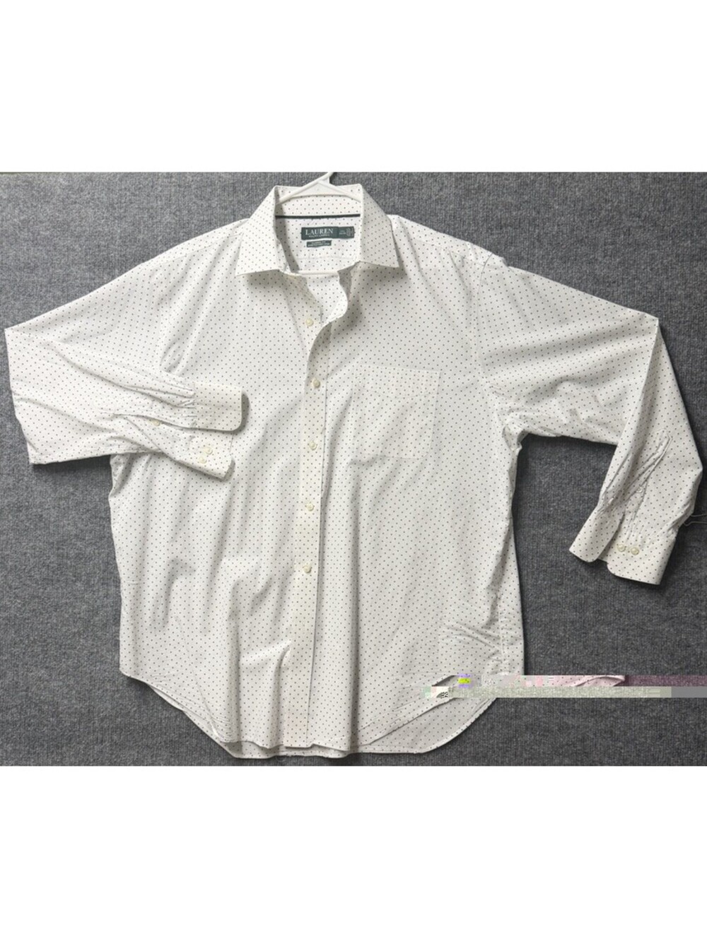Lauren Ralph Lauren Polka Dot Non-Iron Dress Shirt 17.5 34/35